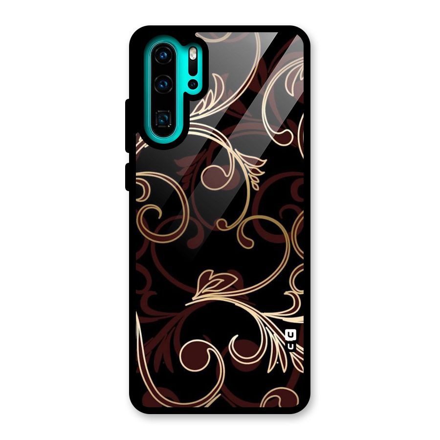 Golden Maroon Beauty Glass Back Case for Huawei P30 Pro