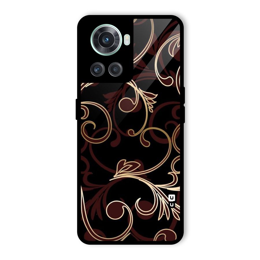 Golden Maroon Beauty Glass Back Case for OnePlus 10R