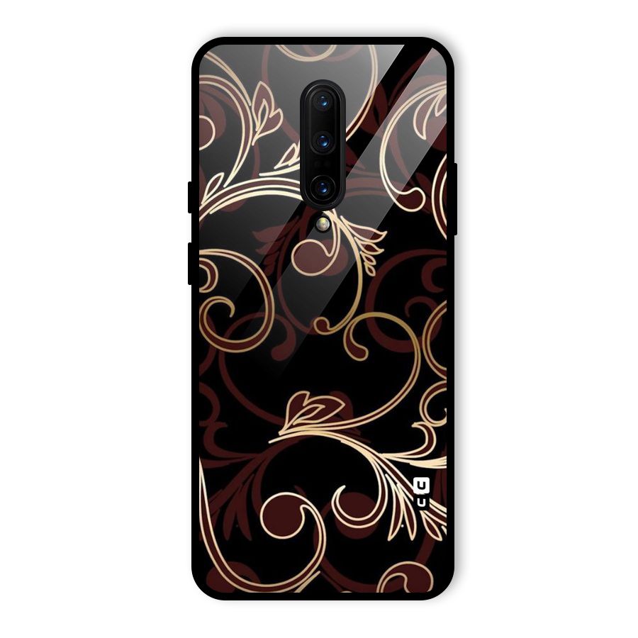 Golden Maroon Beauty Glass Back Case for OnePlus 7 Pro
