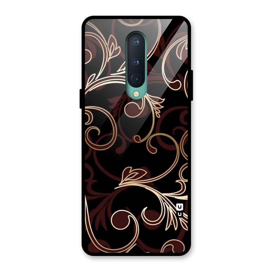 Golden Maroon Beauty Glass Back Case for OnePlus 8