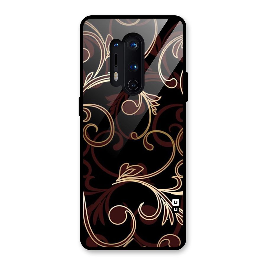 Golden Maroon Beauty Glass Back Case for OnePlus 8 Pro