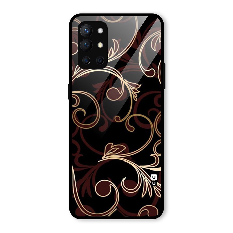 Golden Maroon Beauty Glass Back Case for OnePlus 9R