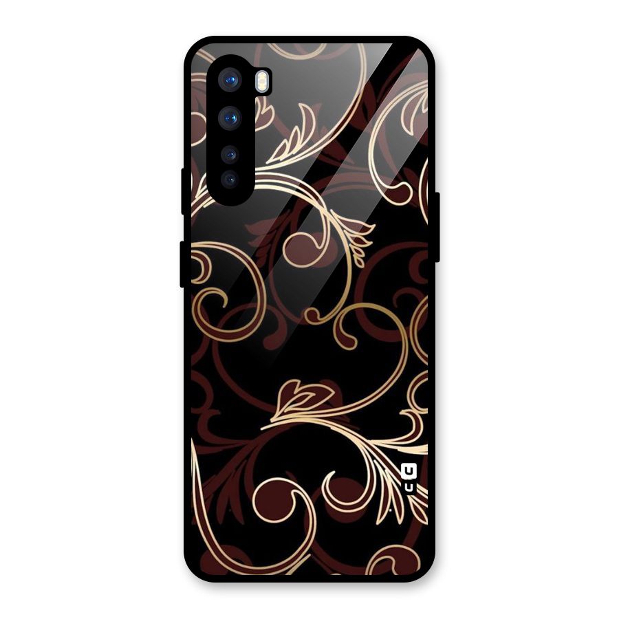 Golden Maroon Beauty Glass Back Case for OnePlus Nord