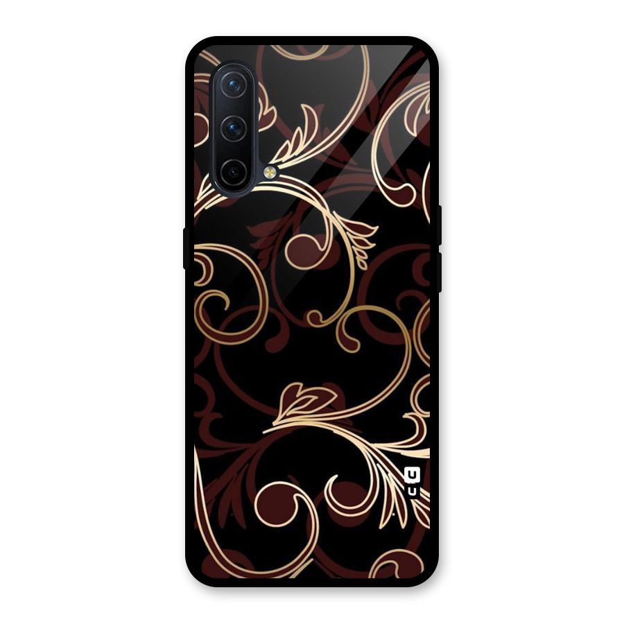 Golden Maroon Beauty Glass Back Case for OnePlus Nord CE 5G