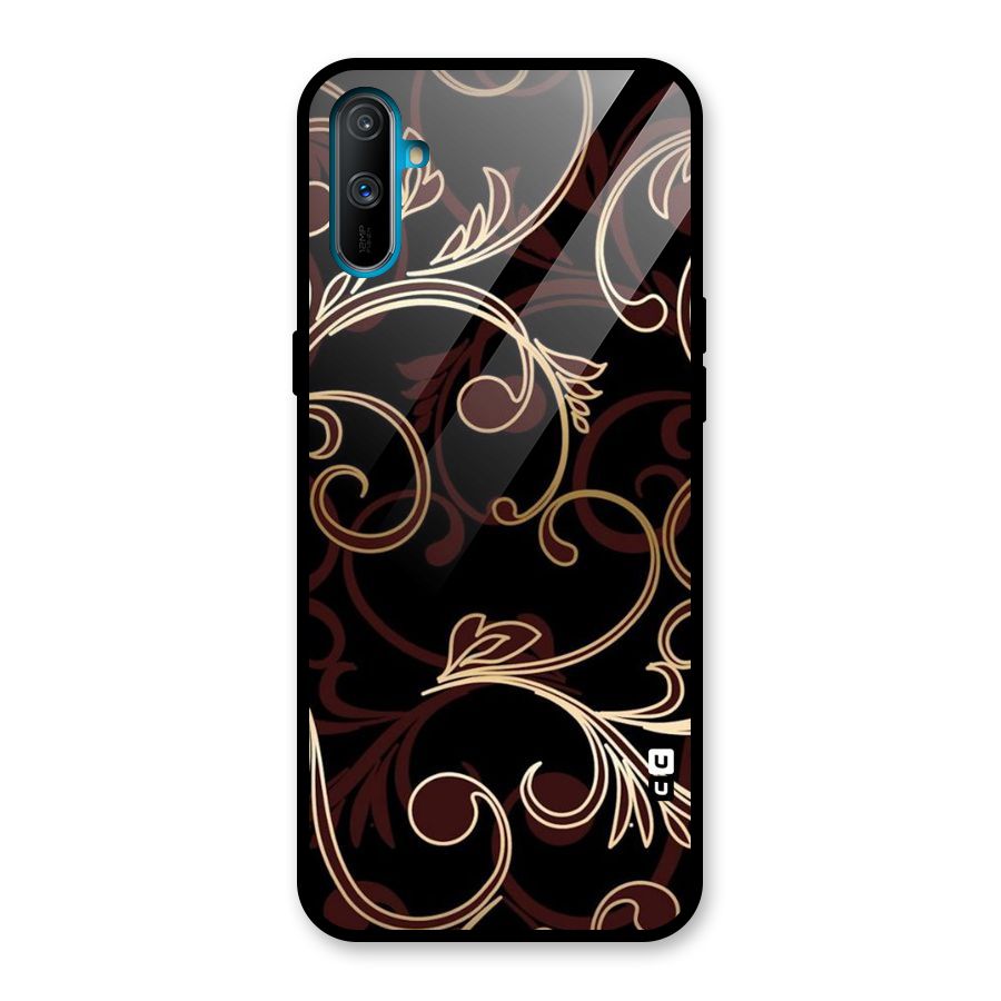 Golden Maroon Beauty Glass Back Case for Realme C3