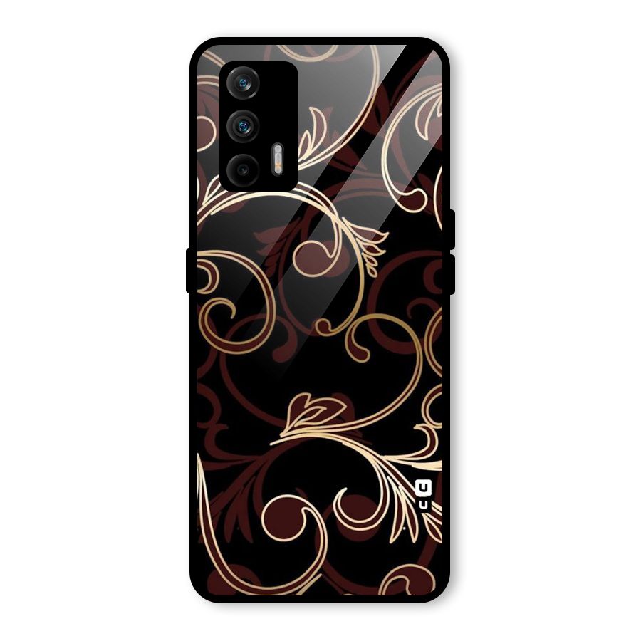 Golden Maroon Beauty Glass Back Case for Realme GT 5G