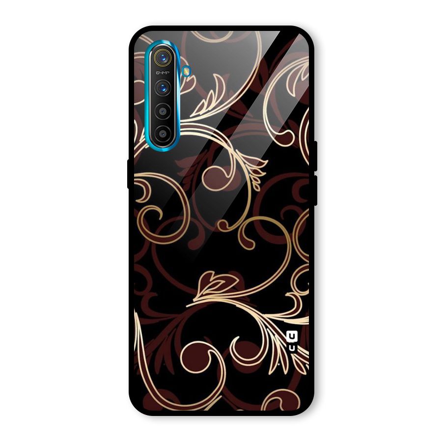 Golden Maroon Beauty Glass Back Case for Realme X2