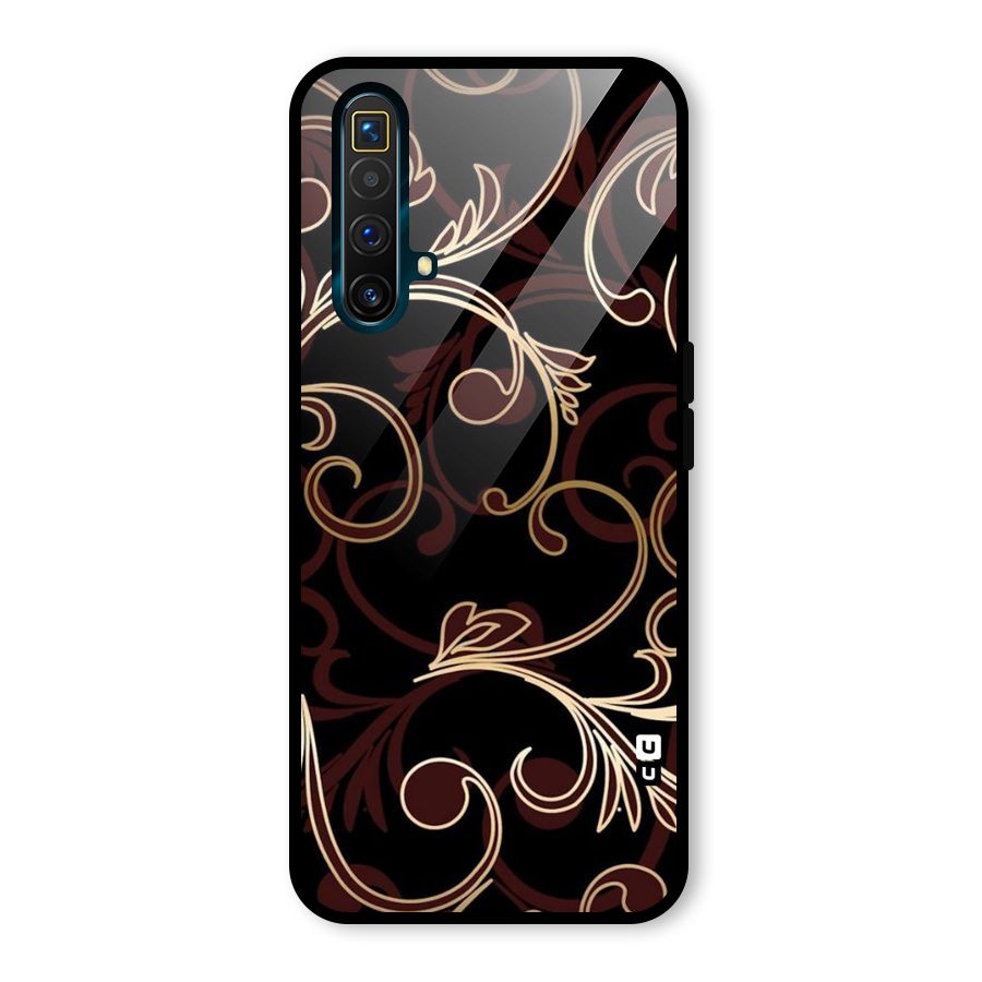 Golden Maroon Beauty Glass Back Case for Realme X3 SuperZoom