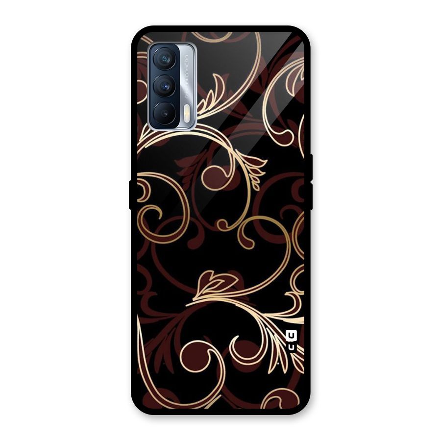 Golden Maroon Beauty Glass Back Case for Realme X7