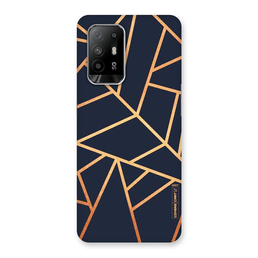 Golden Pattern Back Case for Oppo F19 Pro Plus 5G