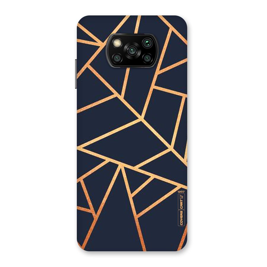 Golden Pattern Back Case for Poco X3