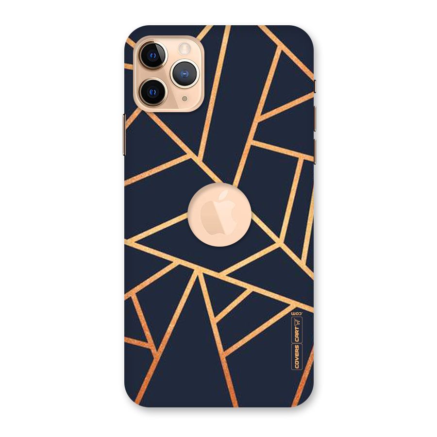 Golden Pattern Back Case for iPhone 11 Pro Max Logo Cut