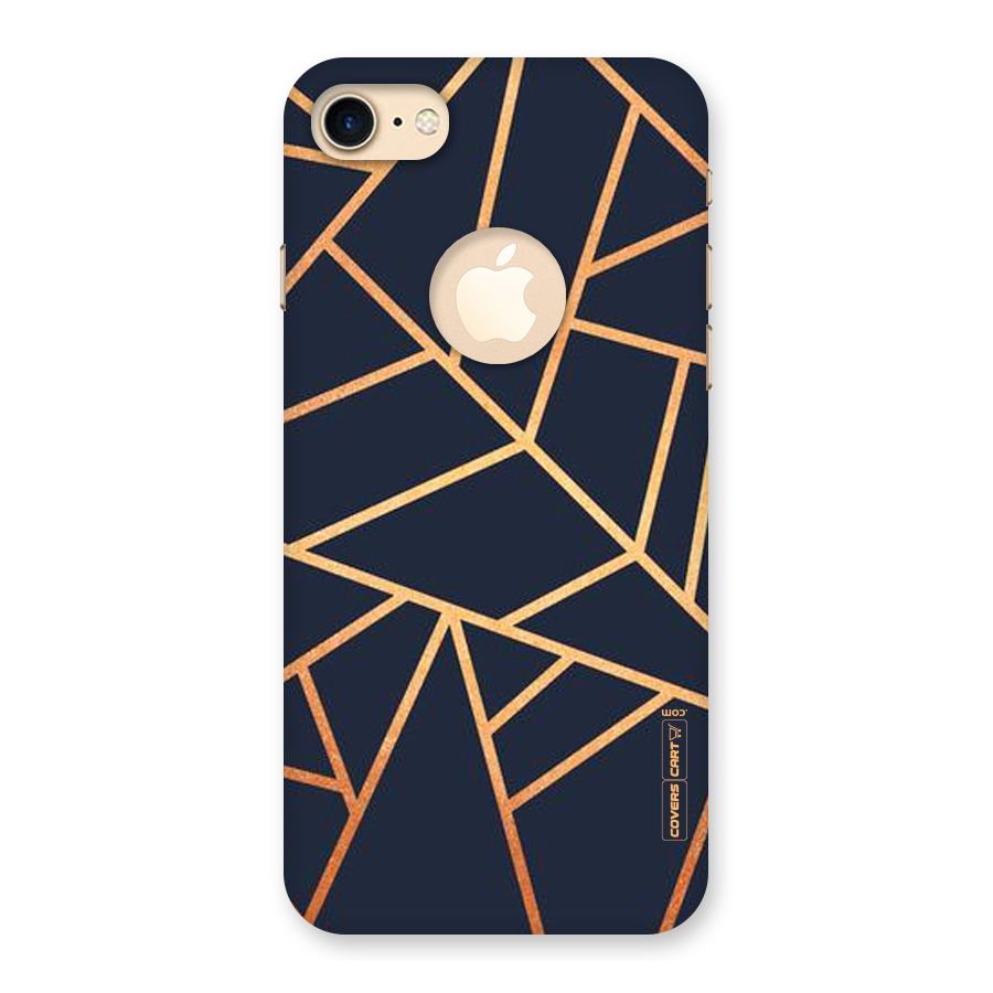 Golden Pattern Back Case for iPhone 7 Logo Cut