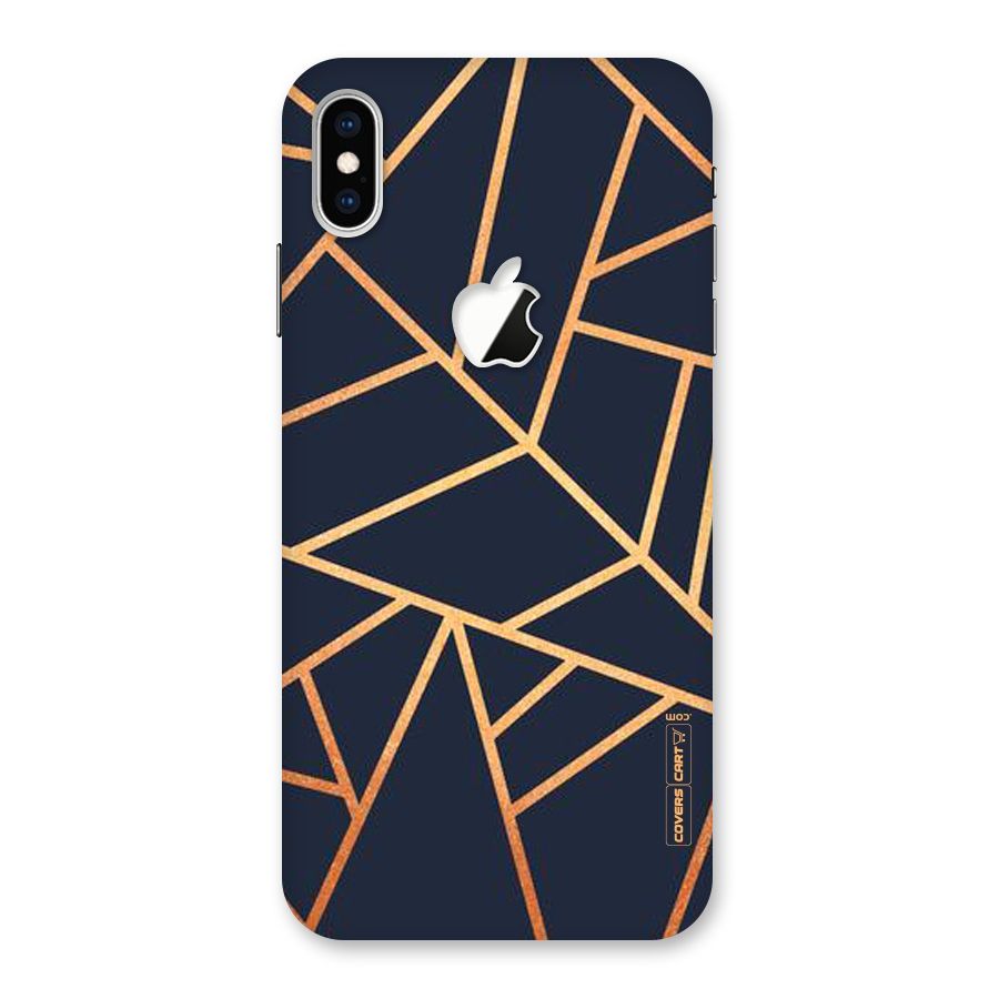 Golden Pattern Back Case for iPhone XS Max Apple Cut