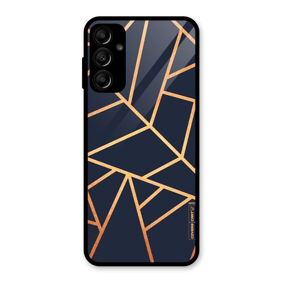 Golden Pattern Glass Back Case for Galaxy A14 5G