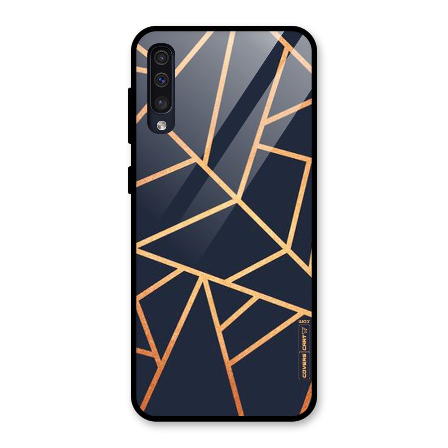 Golden Pattern Glass Back Case for Galaxy A30s