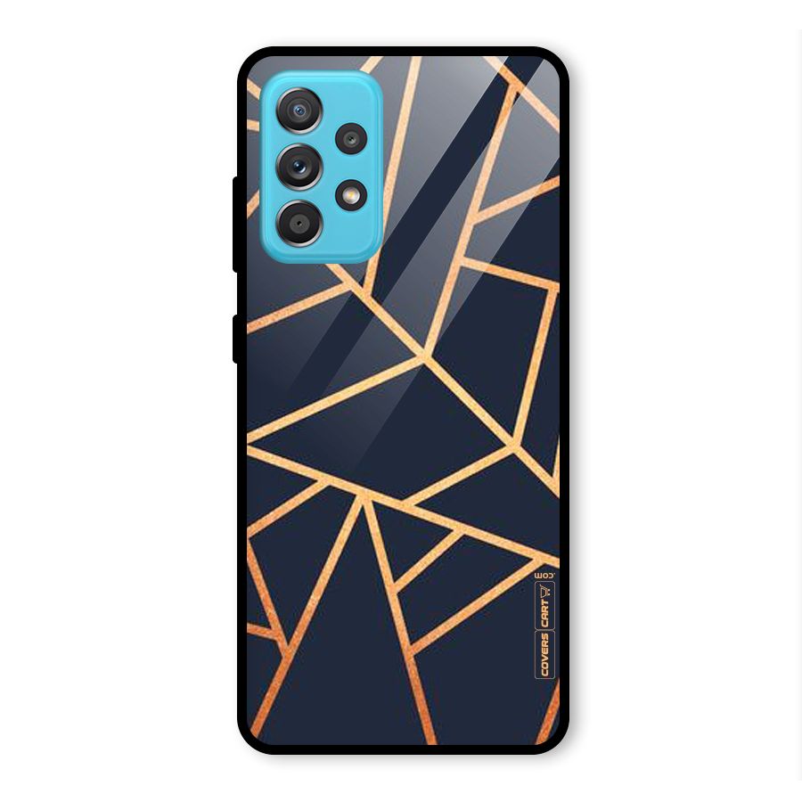 Golden Pattern Glass Back Case for Galaxy A52