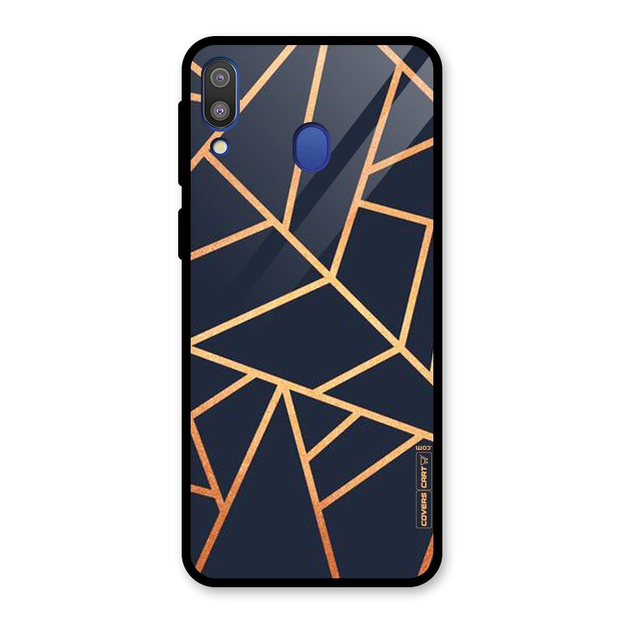 Golden Pattern Glass Back Case for Galaxy M20