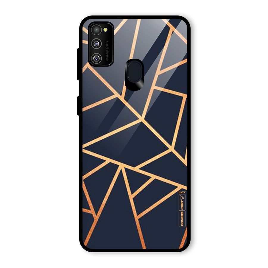 Golden Pattern Glass Back Case for Galaxy M30s