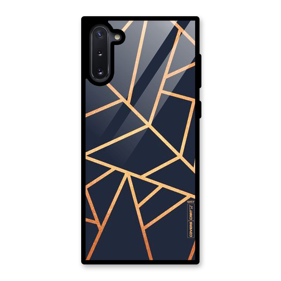 Golden Pattern Glass Back Case for Galaxy Note 10