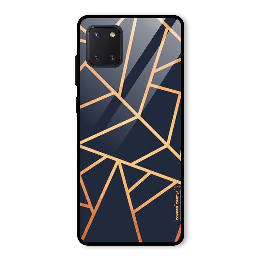 Golden Pattern Glass Back Case for Galaxy Note 10 Lite