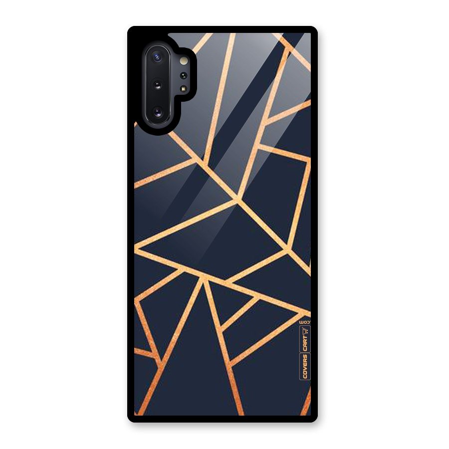 Golden Pattern Glass Back Case for Galaxy Note 10 Plus