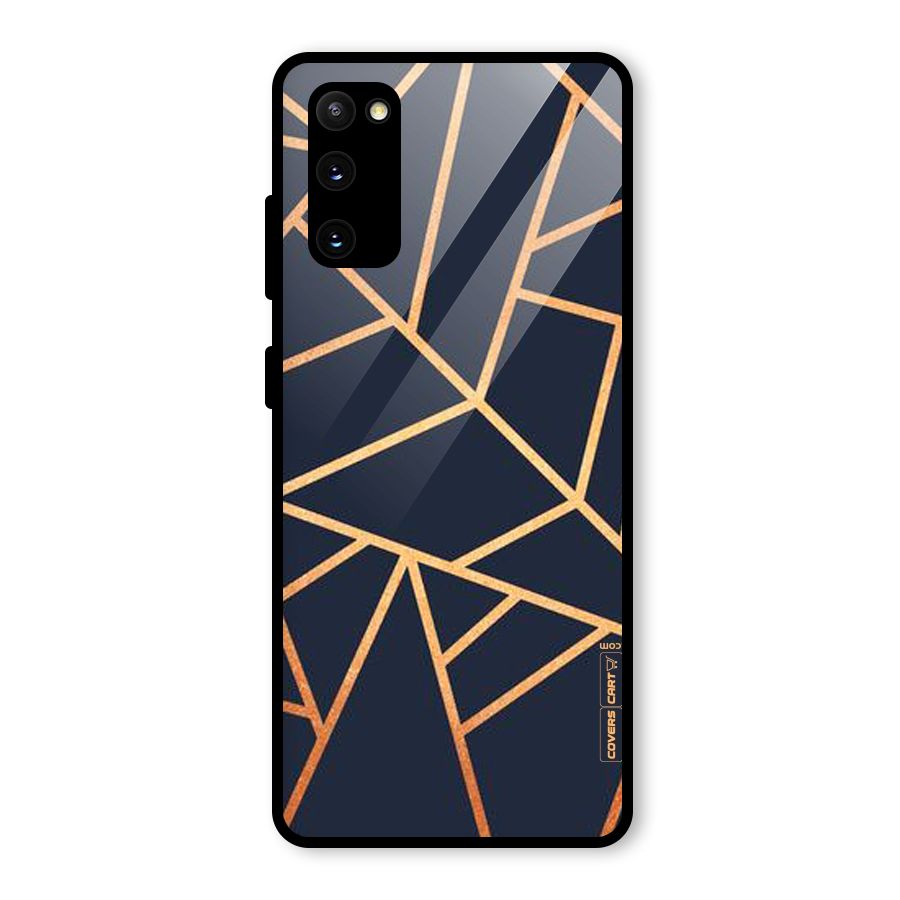 Golden Pattern Glass Back Case for Galaxy S20 FE 5G