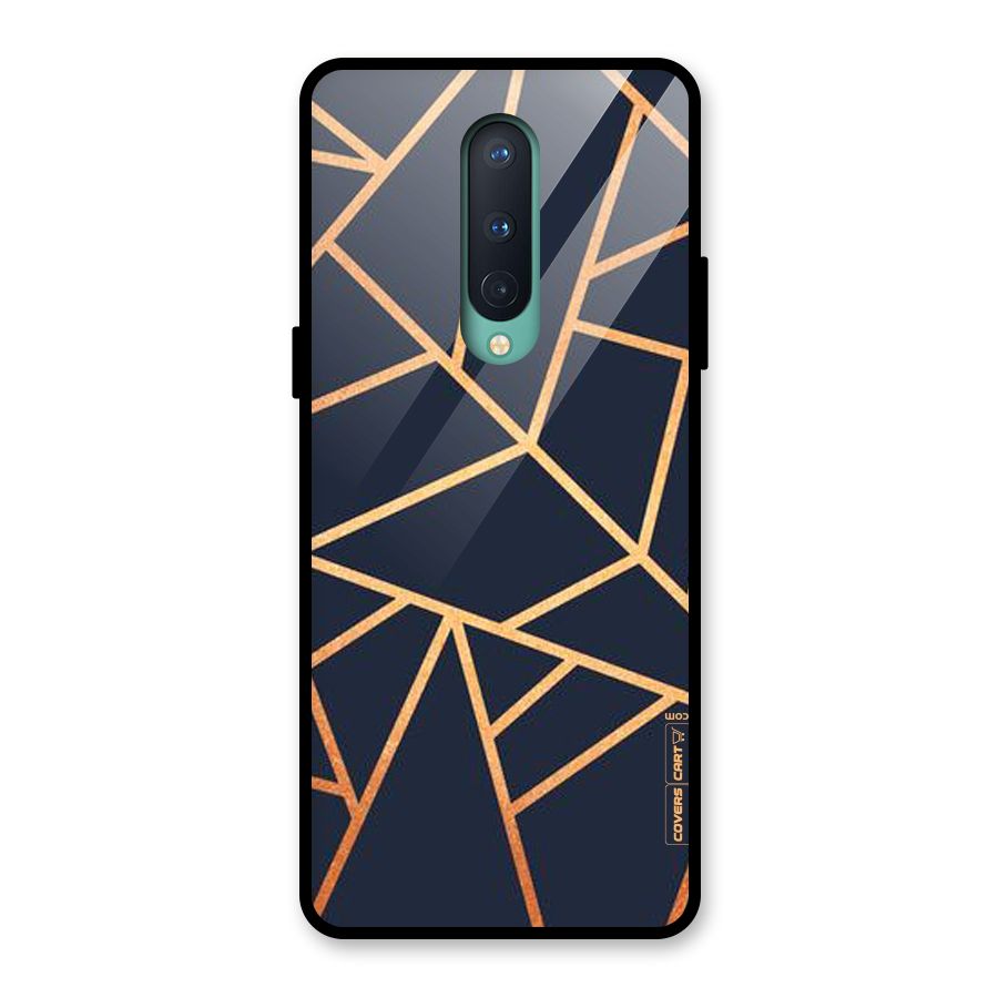 Golden Pattern Glass Back Case for OnePlus 8
