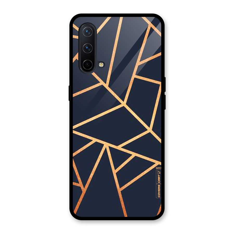 Golden Pattern Glass Back Case for OnePlus Nord CE 5G