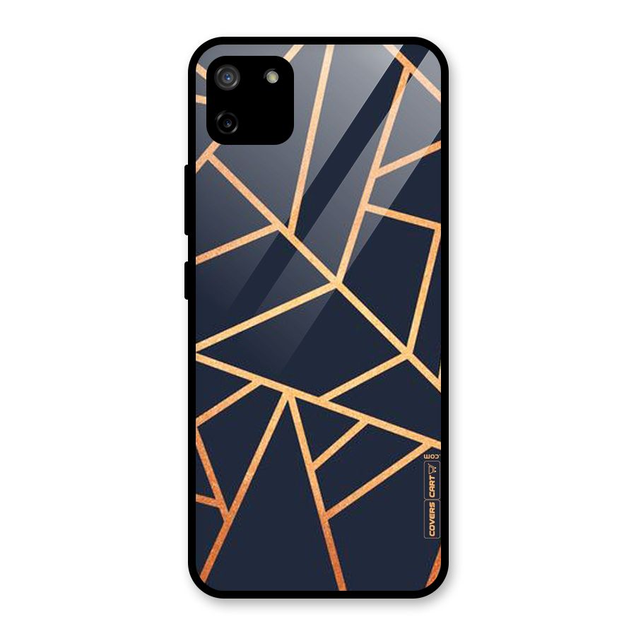 Golden Pattern Glass Back Case for Realme C11