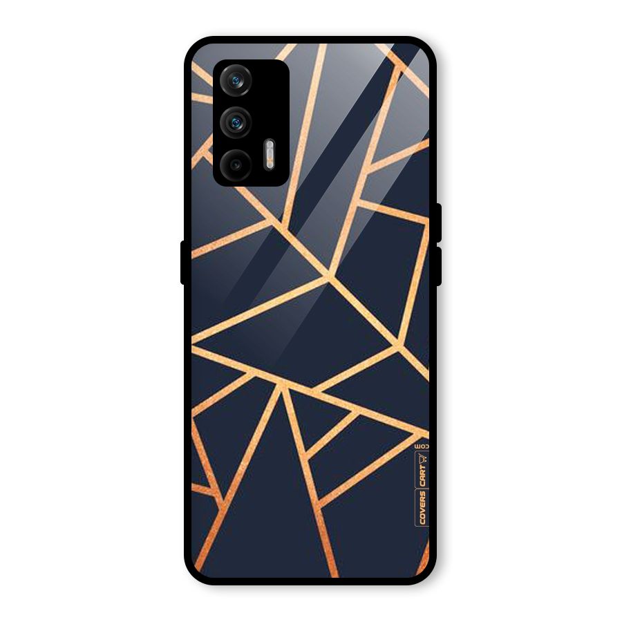 Golden Pattern Glass Back Case for Realme GT 5G