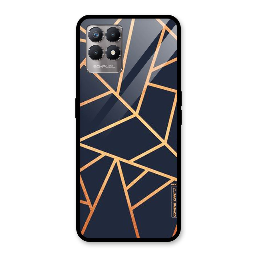 Golden Pattern Glass Back Case for Realme Narzo 50