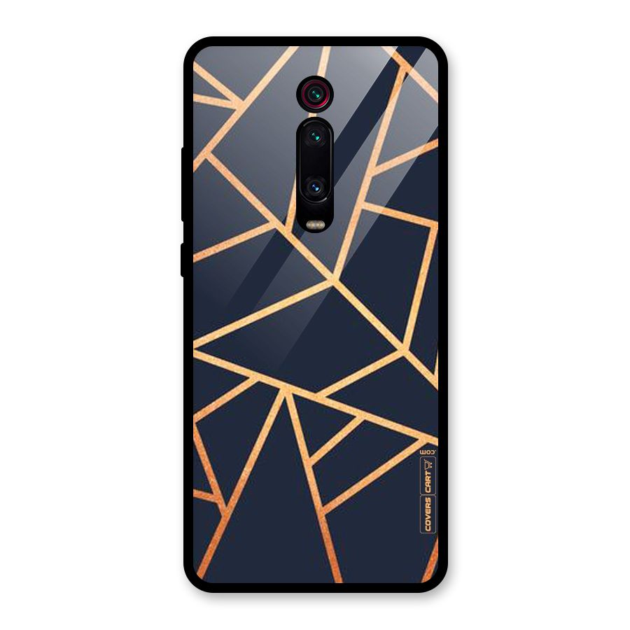 Golden Pattern Glass Back Case for Redmi K20