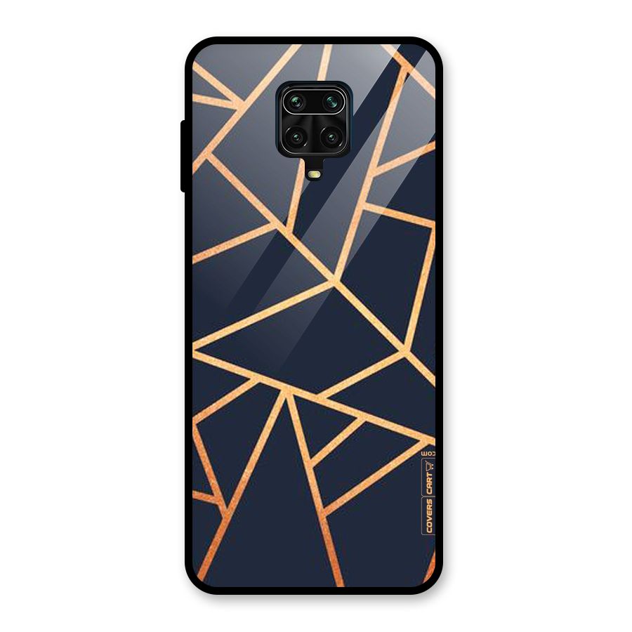 Golden Pattern Glass Back Case for Redmi Note 10 Lite