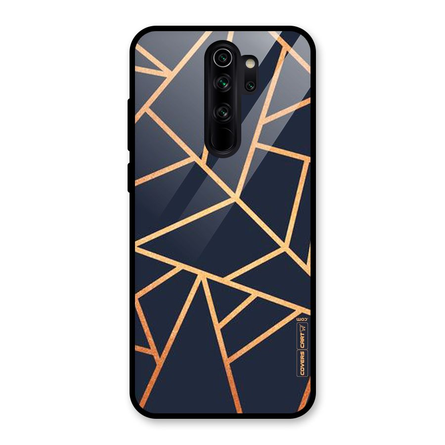 Golden Pattern Glass Back Case for Redmi Note 8 Pro