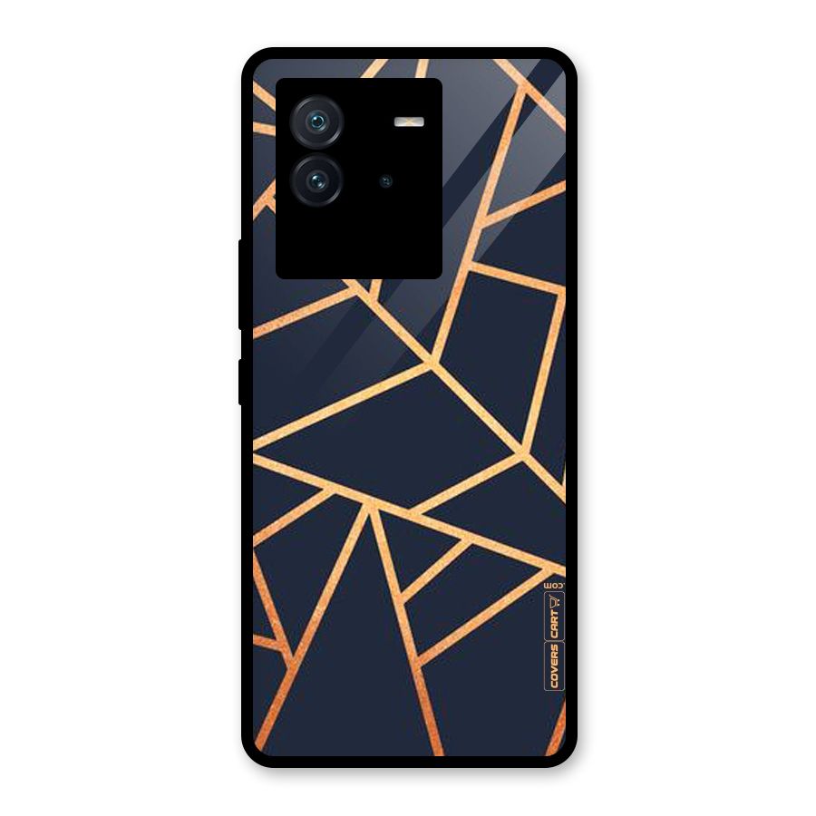 Golden Pattern Glass Back Case for Vivo iQOO Neo 6 5G