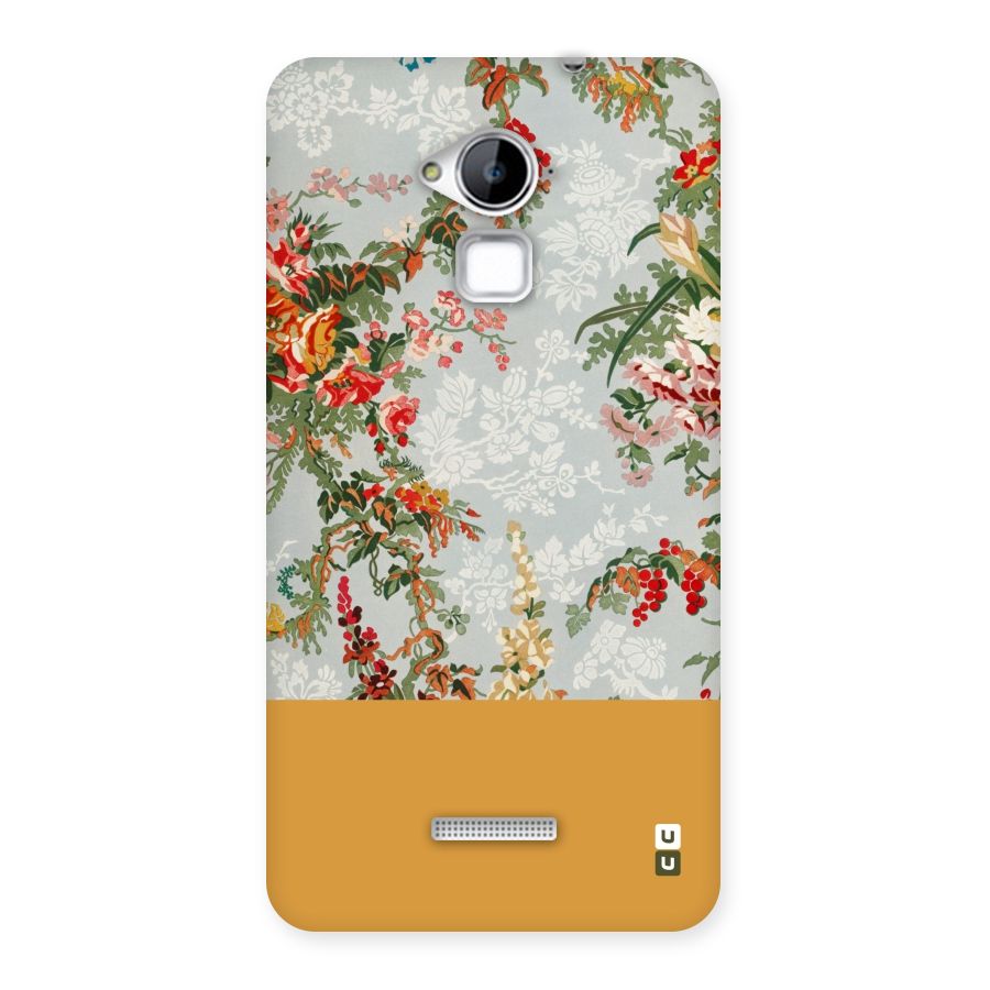 Golden Stripe on Floral Back Case for Coolpad Note 3