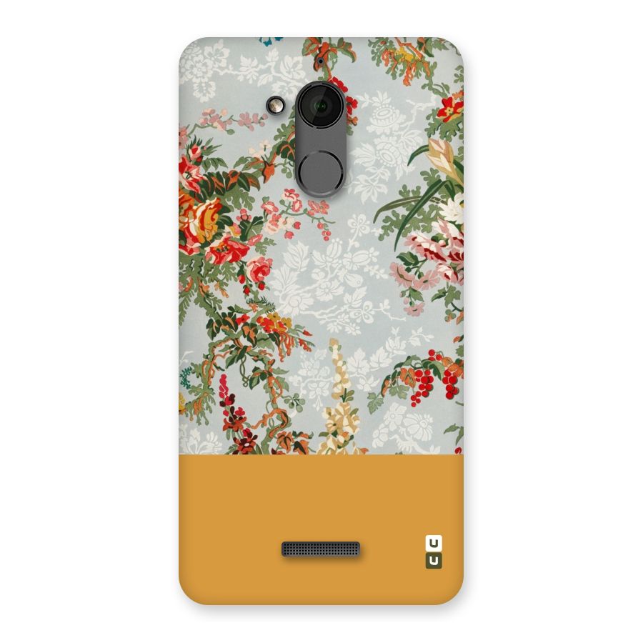 Golden Stripe on Floral Back Case for Coolpad Note 5