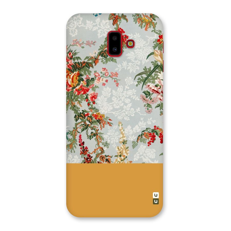 Golden Stripe on Floral Back Case for Galaxy J6 Plus