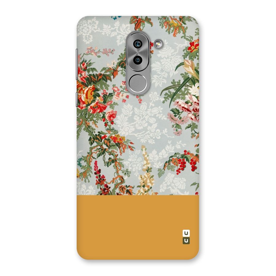 Golden Stripe on Floral Back Case for Honor 6X