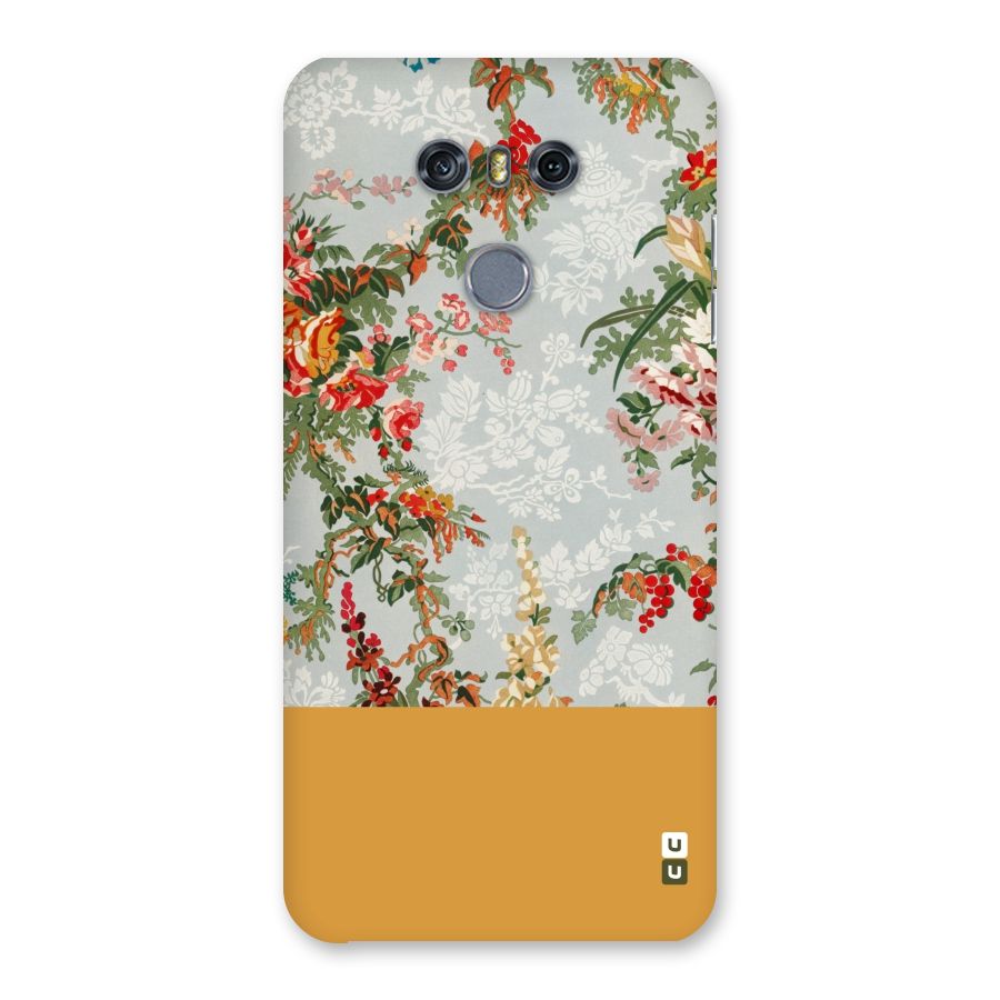 Golden Stripe on Floral Back Case for LG G6
