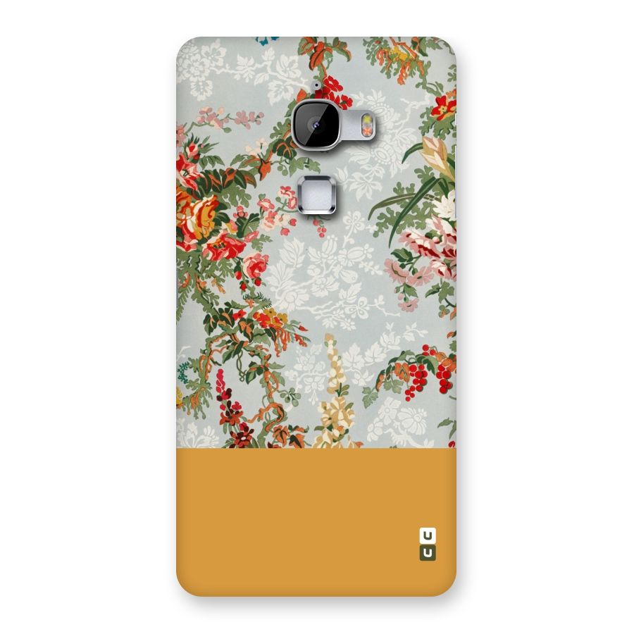 Golden Stripe on Floral Back Case for LeTv Le Max