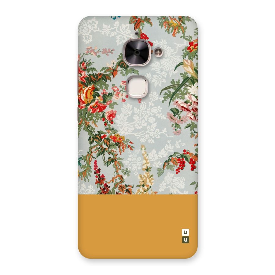 Golden Stripe on Floral Back Case for Le 2