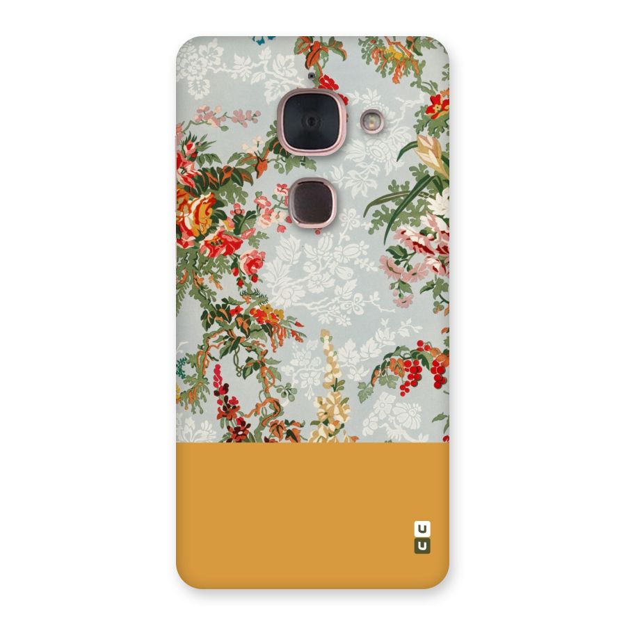 Golden Stripe on Floral Back Case for Le Max 2