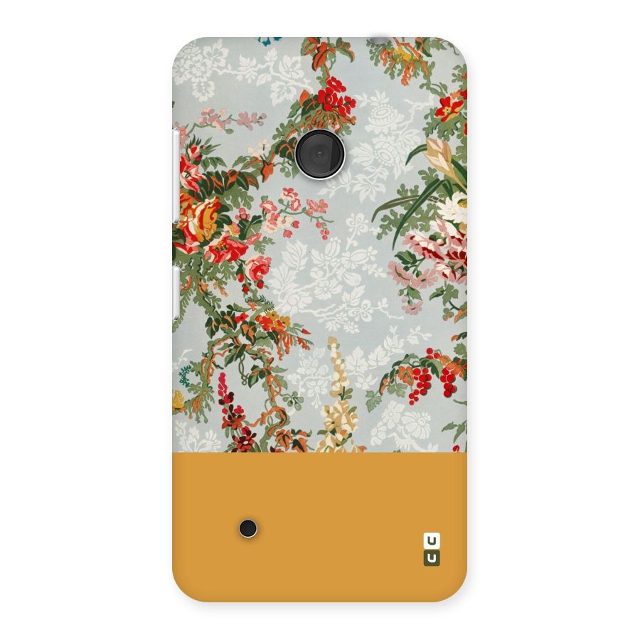 Golden Stripe on Floral Back Case for Lumia 530