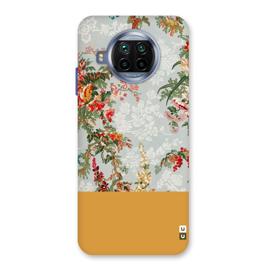 Golden Stripe on Floral Back Case for Mi 10i