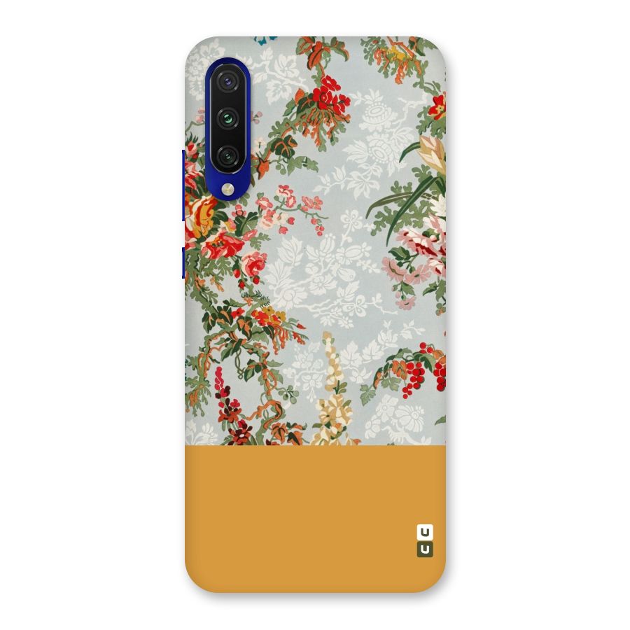 Golden Stripe on Floral Back Case for Mi A3