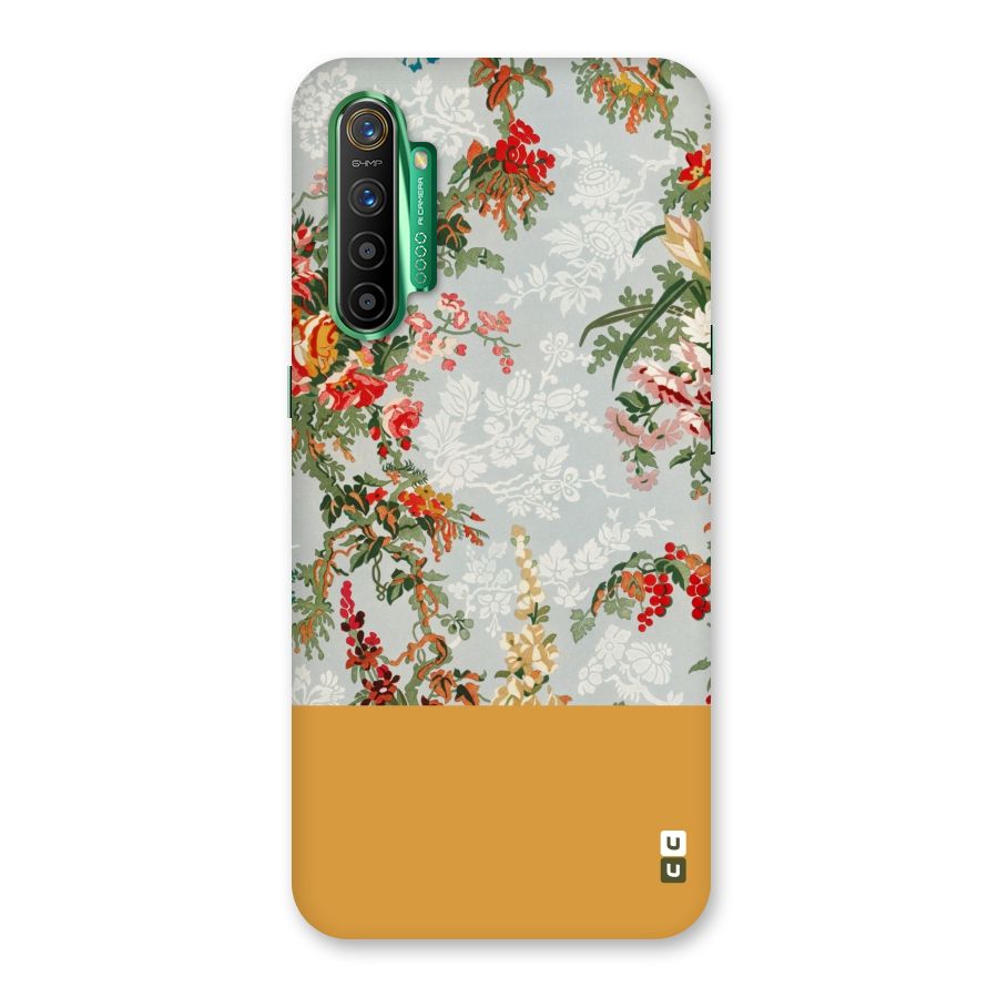 Golden Stripe on Floral Back Case for Realme X2