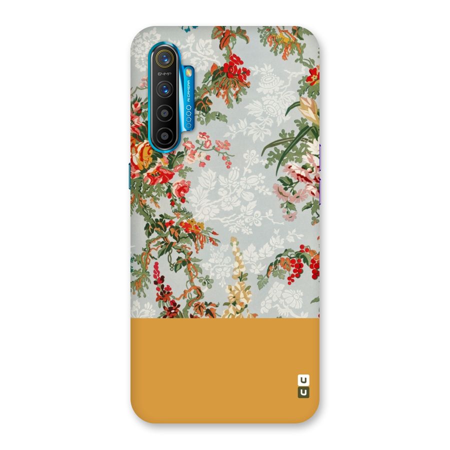 Golden Stripe on Floral Back Case for Realme XT