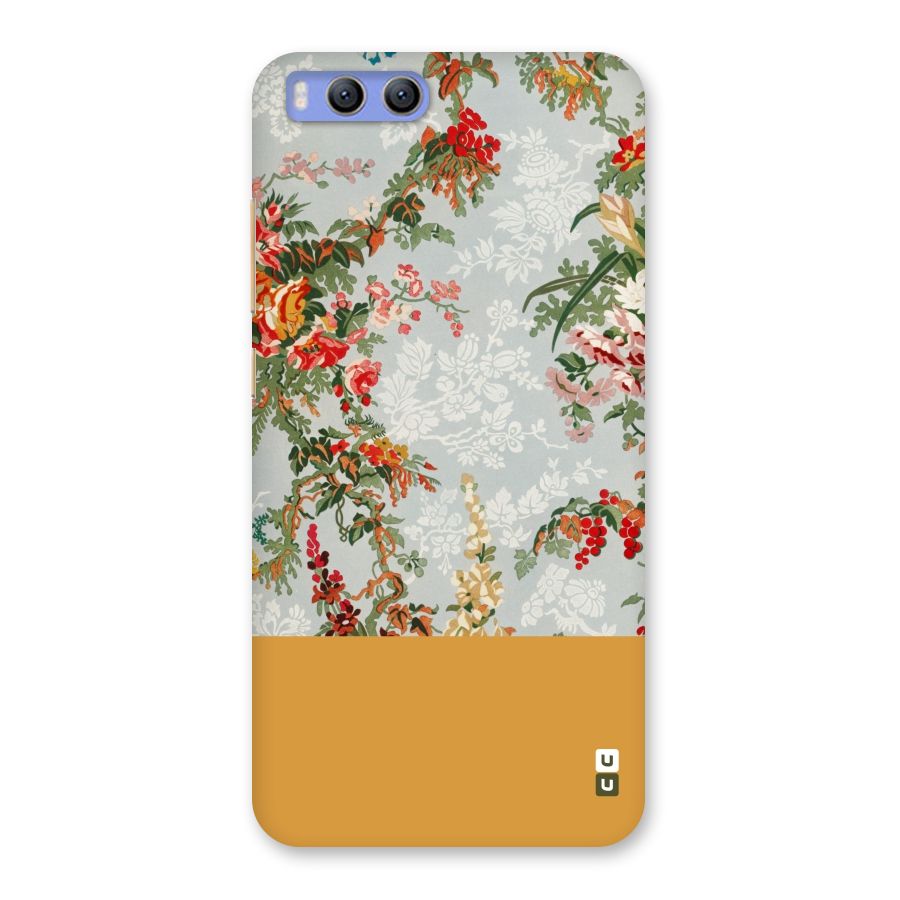 Golden Stripe on Floral Back Case for Xiaomi Mi 6